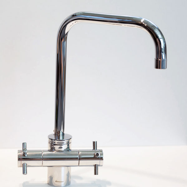 Tangent Kitchen Faucet With Dual Cross Handle In Chrome